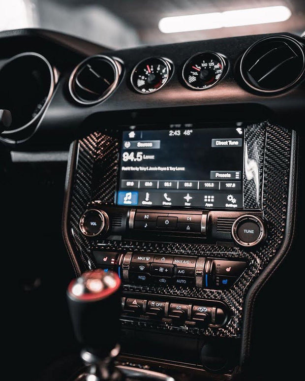 2015-2021 Mustang Carbon Fiber console overlay