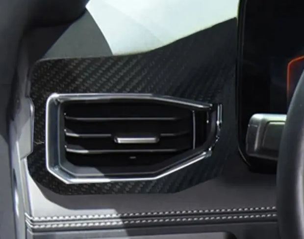 2024 Mustang 2pcs Interior Dashboard Cover Panel Solid Carbon Trim Overlay S550Euros