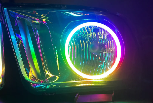 2005-2009 Ford Mustang RGB Halo Headlights S550Euros