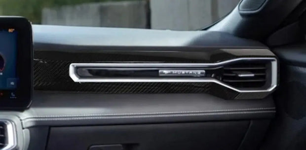 2024 Mustang 2pcs Interior Dashboard Cover Panel Solid Carbon Trim Overlay S550Euros
