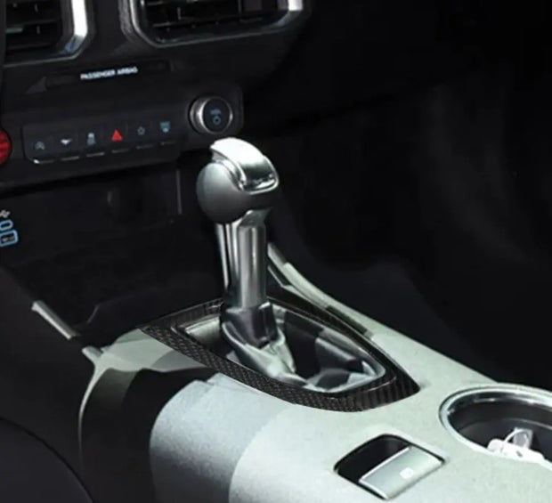 2024 Mustang Gear Shift Panel Solid Carbon Trim Overlay S550Euros