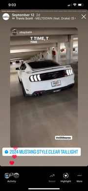 2024 Mustang Style Clear Taillight S550Euros