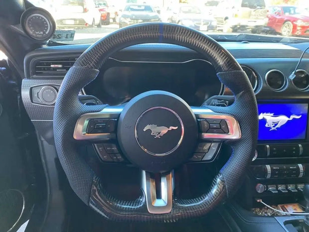 2018-2023 Mustang Carbon Fiber Steering Wheel S550Euros