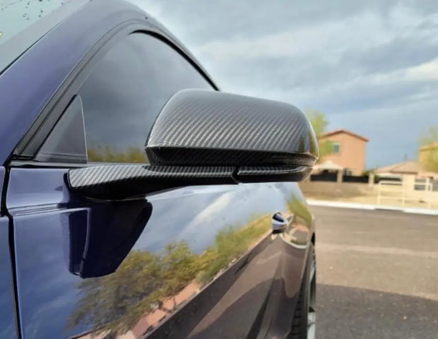 2015-2023 Mustang Carbon Fiber Style Mirror Trim Cover