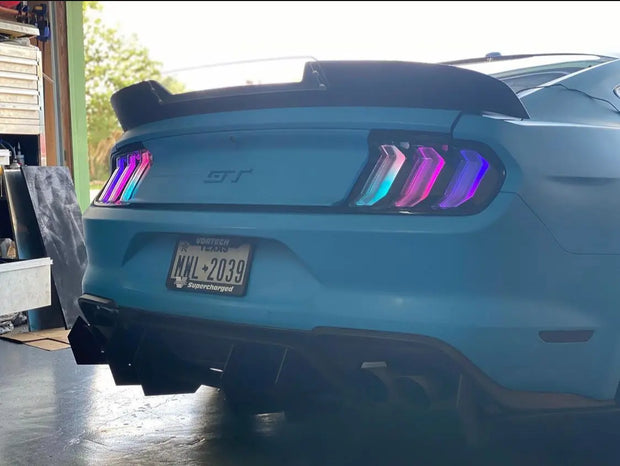 2018 Mustang Style Clear RGBW Taillight