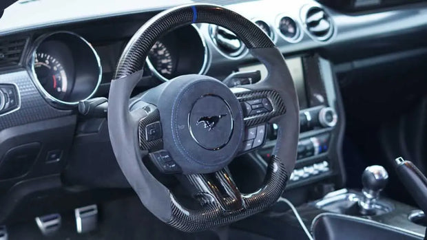 2015 mustang steering wheel cover deals