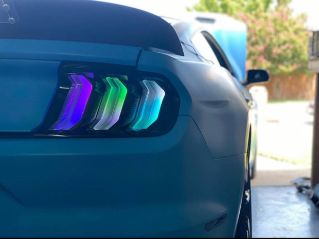 2015 Mustang Style Clear RGBW Taillight
