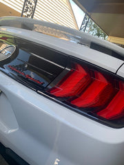 18+ Mustang Taillight Carbon style solid overlay