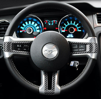 2010-2014 Mustang Carbon Fiber Steering Wheel Trim