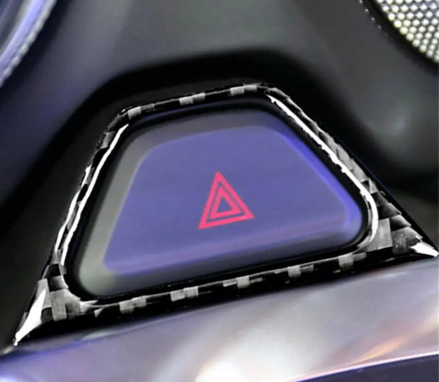 2016-2019 Camaro Carbon Fiber Hazard Trim Overlay S550Euros