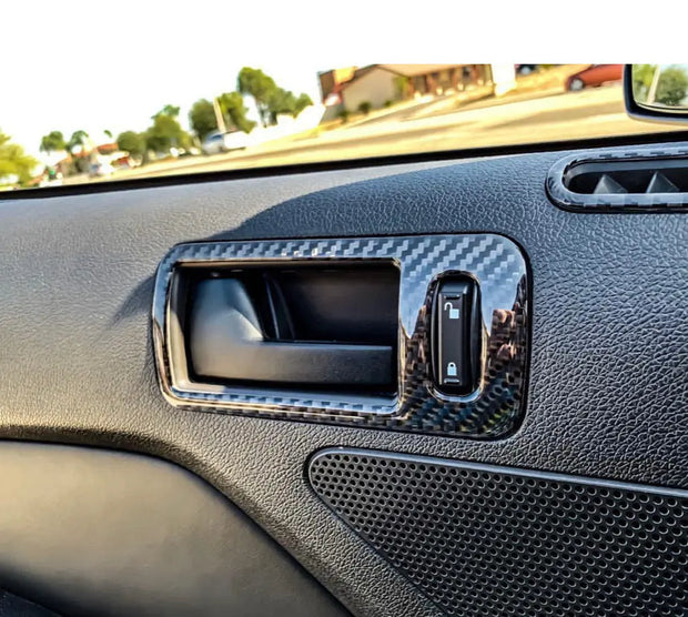 2010-2014 Mustang Carbon Fiber Door Handle Trim S550Euros