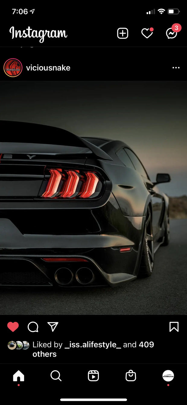 2018 Mustang Style Clear Taillight