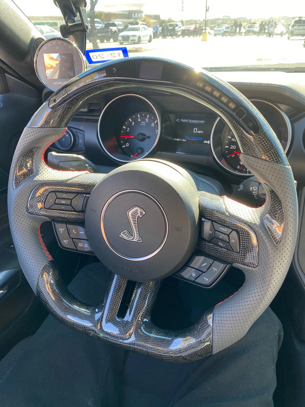 2018-2023 Mustang Carbon Fiber Steering Wheel S550Euros