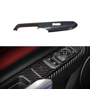 15+ Mustang Window Switch Solid Carbon Trim Overlay