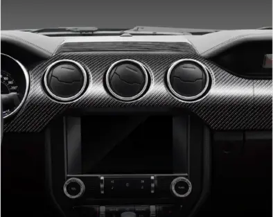 2015-2022 Mustang Black Carbon Fiber Toggle Switch Accent Decal 2015-2022 Mustang Black Carbon Fiber Toggle Switch Accent Decal