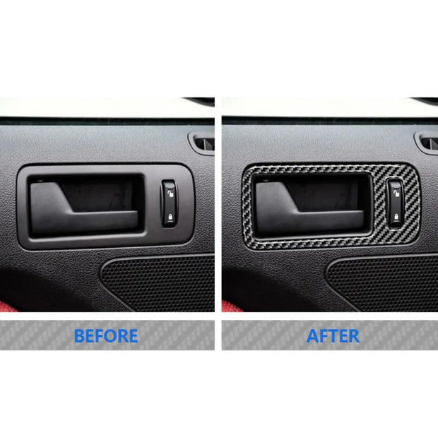 2010-2014 Mustang Carbon Fiber Door Handle Trim S550Euros