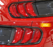 18+ Mustang Taillight Carbon style solid overlay