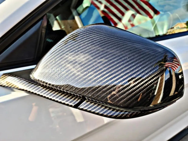 2015-2023 Mustang Carbon Fiber Style Mirror Trim Cover