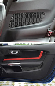 2015-2023 mustang Carbon Fiber Front and Rear Door Panel Overlay S550Euros