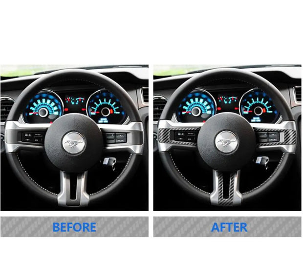 Mustang steering wheel shop trim