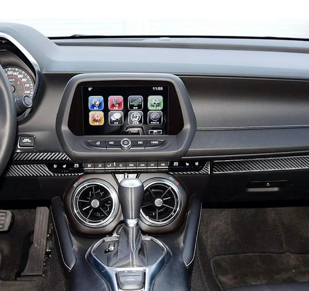 2016-2019 Camaro Carbon Fiber Lower Dash Overlay S550Euros