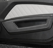 2010-2014 Mustang Carbon Fiber  Front Door Panel Trim Overlay S550Euros